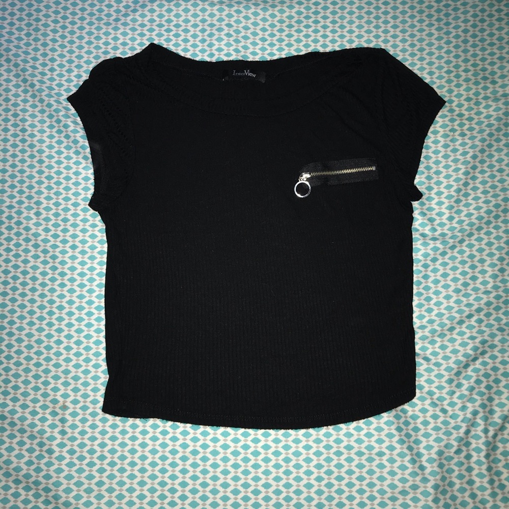 Black Shirt with Zipper